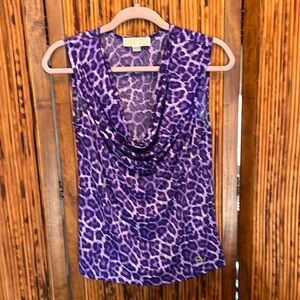 Michael Kors Purple Leopard top